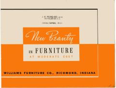 Trade Catalog, Williams Furniture Company, New Beauty in Furniture at Moderate Cost