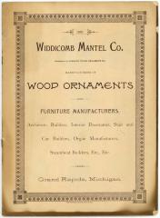 Trade Catalog, Widdicomb Mantel Company, Wood Ornaments for Furniture Manufacturers