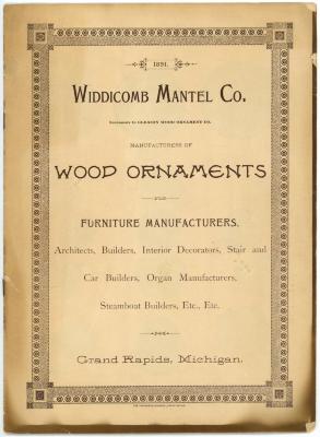 Trade Catalog, Widdicomb Mantel Company, Wood Ornaments for Furniture Manufacturers