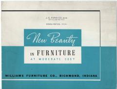 Trade Catalog, Williams Furniture Company, New Beauty in Furniture at Moderate Cost