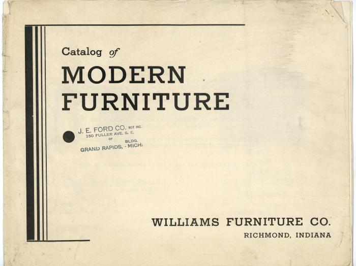 Trade Catalog, Williams Furniture Company, Modern Furniture