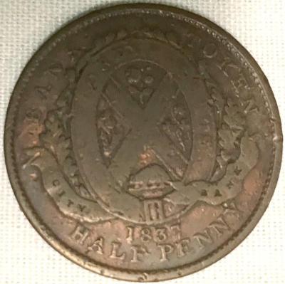 Canada Bank Token, Half Penny