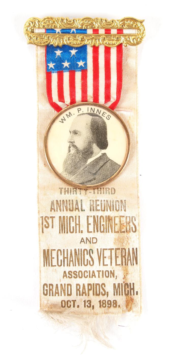 Ribbon Badge, 1st Michigan Engineers and Mechanics Veteran Association