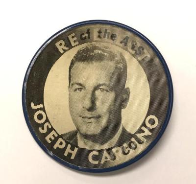 Pin-Back Button, Re-Elect Joseph Carlino