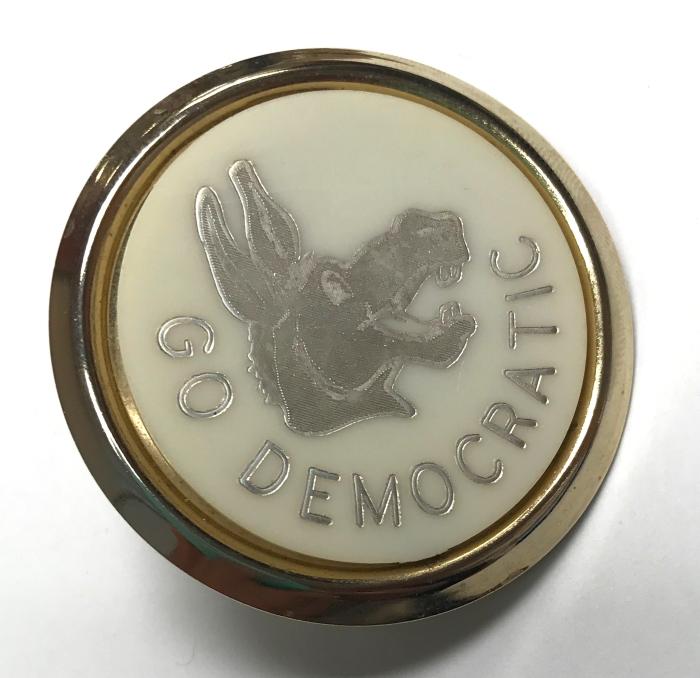 Pinback Button, Go Democratic 