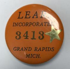 Pin-Back Button, Lear Incorporated