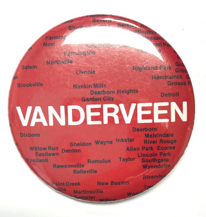 Pin-Back Button, VanderVeen