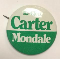 Pin-Back Button, Re-Elect Carter &amp; Mondale