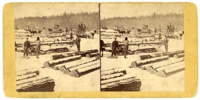 Stereoview, Camp At Trufants (winter)