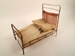 Doll Bed, Collapsible Metal, With Mattress And Pillow