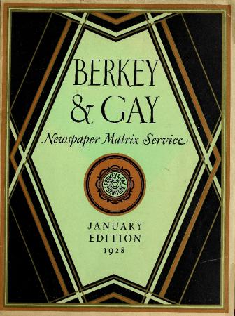 Catalog, Berkey &amp; Gay Furniture Company, Newspaper Matrix Service