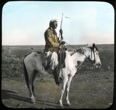 Magic Lantern Slide, Rattlesnake on Guard