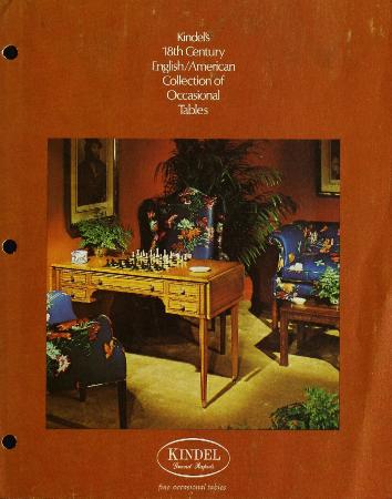Trade Catalog, Kindel Furniture Company, 18th Century English and American Collection of Occasional Tables