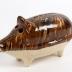 Piggy Bank, Brown And White China Pig