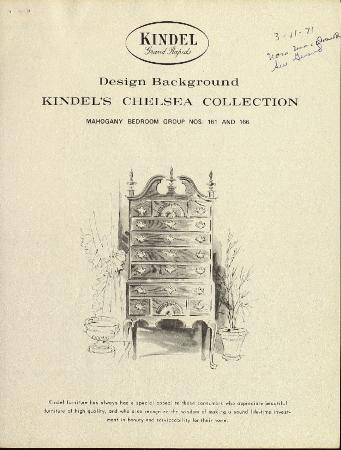 Memorandum, Kindel Furniture Company, Chelsea Collection Design Background