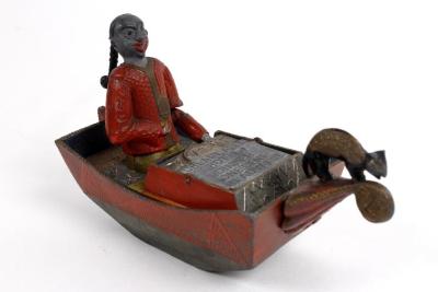 Toy Bank, Chinese Man In Boat