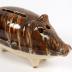 Piggy Bank, Brown And White China Pig