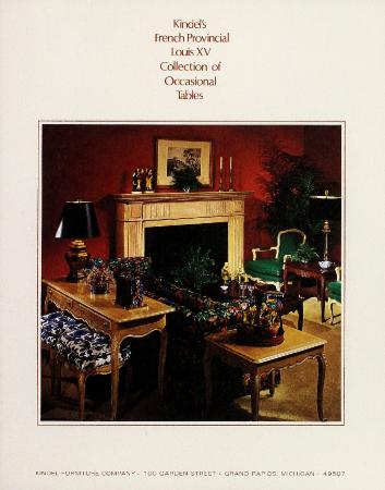 Trade Catalog, Kindel Furniture Company, French Provincial and Louis XV Collection of Occasional Tables