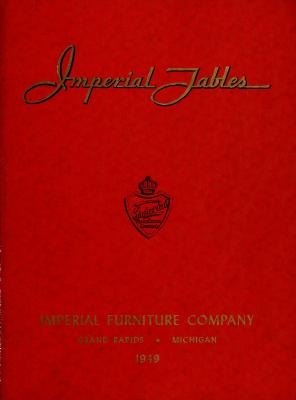 Trade Catalog, Imperial Furniture Company, Imperial Tables