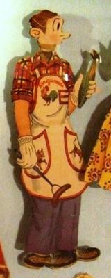Paper Doll, 'dagwood' Wearing Barbeque Outfit