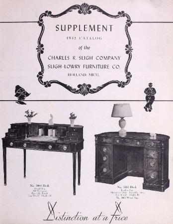 Trade Catalog Supplement, Charles R. Sligh and Sligh-Lowry Furniture Company