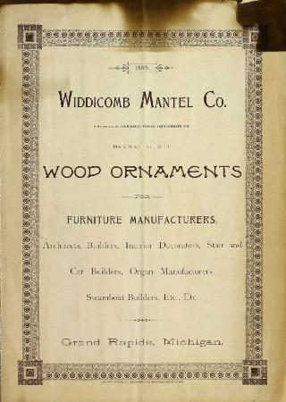 Trade Catalog, Widdicomb Mantel Company, Wood Ornaments for Furniture Manufacturers