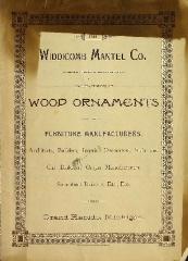 Trade Catalog, Widdicomb Mantel Company, Wood Ornaments for Furniture Manufacturers
