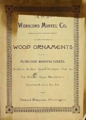 Trade Catalog, Widdicomb Mantel Company, Wood Ornaments for Furniture Manufacturers