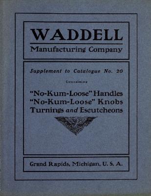 Trade Catalog, Waddell Manufacturing Company, Supplement to Catalogue No. 20