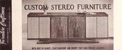 Trade Catalog, Furniture Craftsmen, Custom Stereo Furniture