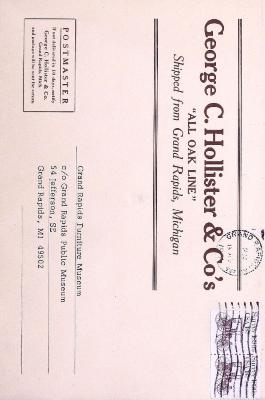 Trade Catalog, George C. Hollister &amp; Company, All Oak Line