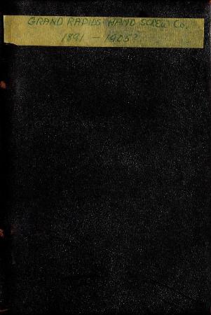 Bound Trade Catalogs, Grand Rapids Hand Screw Company