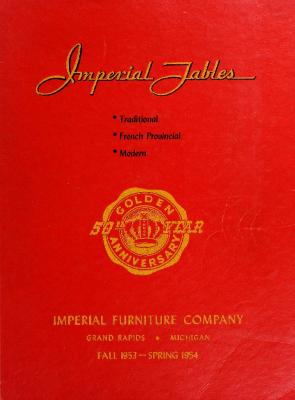 Trade Catalog, Imperial Furniture Company, Imperial Tables