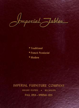 Trade Catalog, Imperial Furniture Company, Imperial Tables