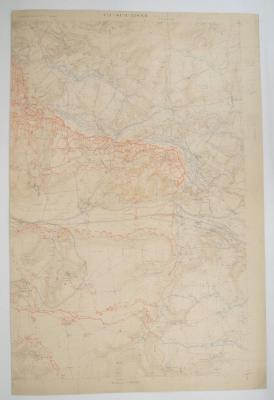 Map, Battle Positions Preceding Oise-aisne Battle, World War I