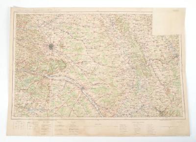 Map, Argonne Front, World War I