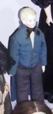 Parian Doll, Small Boy With Blue Tailcoat