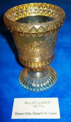Amber Wildflower Pattern Glass