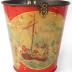 Pail, Toy, Beach Pail With Fishing Scene