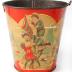 Pail, Toy, Beach Pail With Fishing Scene