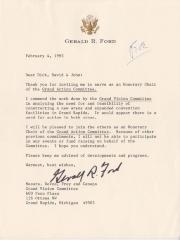 Letter, Gerald R. Ford