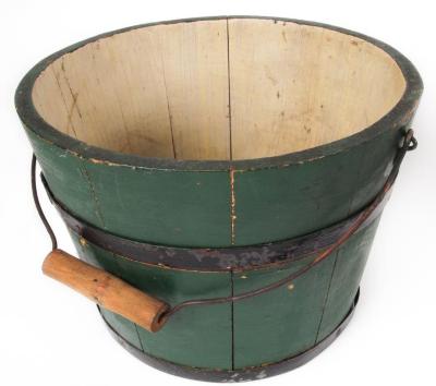 Toy Pail, Painted Green
