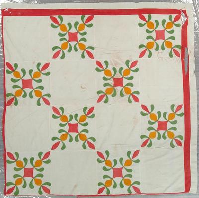 Quilt Top, Appilqued, Pineapple Pattern