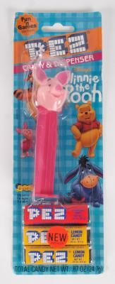 Pez Dispenser, Piglet, Original Package With 3 Candy Packages