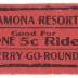 Ticket For Ramona Park Merry-go-round
