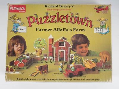 Toy, Richard Scarry Puzzletown, Farmer Alfalfa's Farm