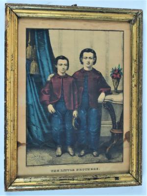 Hand-colored Lithograph, The Little Brothers, by the E.B. &amp; E. C. Kellogg Co.