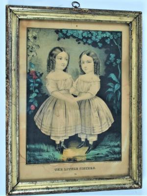 Hand-colored Lithograph, The Little Sisters, by E B. and E.C. Kellogg 