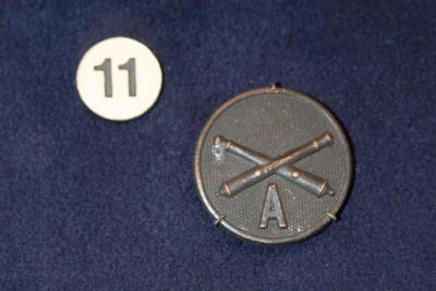 Insignia, Collar Disc, U.S. Artillery